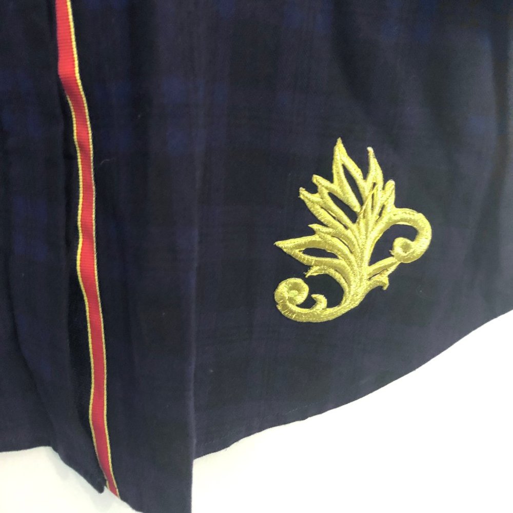 Sam Edelman Patch Embellished Plaid Sleep Shirt - Picture 9 of 14